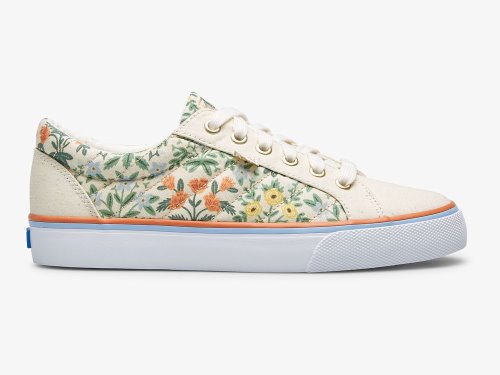 Keds Rifle Paper Co. Jump Kick Lottie Női FűzősCipő Fehér Színes | HU-69668